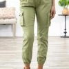 American Bazi Bottoms Sage Jogger Pant With Cargo Pockets