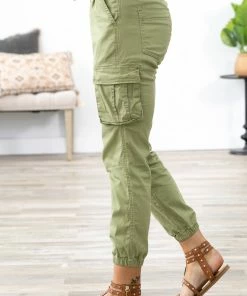 American Bazi Bottoms Sage Jogger Pant With Cargo Pockets