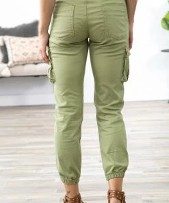 American Bazi Bottoms Sage Jogger Pant With Cargo Pockets
