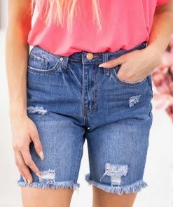 Bottoms YMI Dark Wash Dream Fit Bermuda Shorts