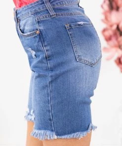 Bottoms YMI Dark Wash Dream Fit Bermuda Shorts