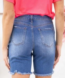 Bottoms YMI Dark Wash Dream Fit Bermuda Shorts