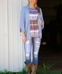 Hailey And Co Cornflower Multicolor Paisley Boho Top Tops