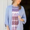 Staccato Pastel Blue Lightweight Waffle Knit Cardigan CARDIGANS