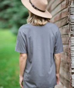 Sweet Claire Graphite And Yellow Cowgirl Graphic Tee Tops