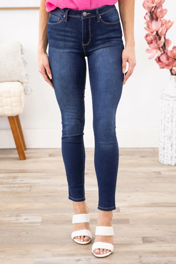 Bottoms YMI Dark Wash High Rise Skinny Jean 3 Bottoms YMI Dark Wash High Rise Skinny Jean