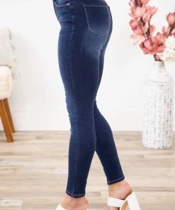 Bottoms YMI Dark Wash High Rise Skinny Jean