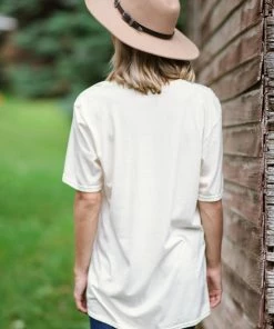 Sweet Claire Tops Ivory Nashville Music City Graphic Tee