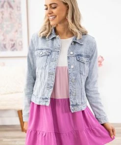 Vanilla Bay Fuchsia Colorblock Dress With Pockets