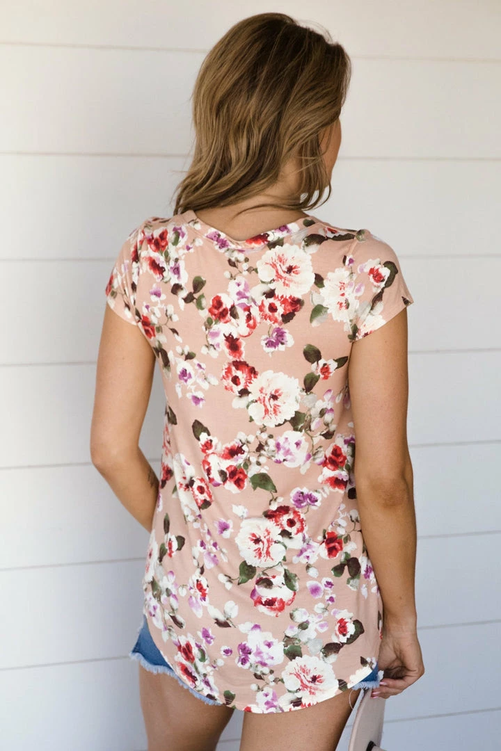 Chris & Carol Peach Multicolor Floral Print Top 5 Chris & Carol Peach Multicolor Floral Print Top