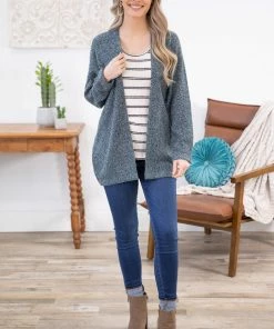 Staccato Teal Heathered Dolman Sleeve Cardigan LONG SLEEVES 9 Staccato Teal Heathered Dolman Sleeve Cardigan LONG SLEEVES
