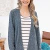 Staccato Teal Heathered Dolman Sleeve Cardigan LONG SLEEVES 2 Staccato Teal Heathered Dolman Sleeve Cardigan LONG SLEEVES