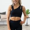 Denim BLVD Black Bike Short And Bra Set