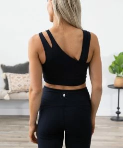 Denim BLVD Black Bike Short And Bra Set