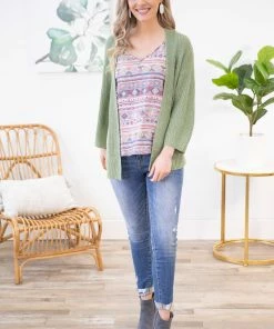 Staccato LONG SLEEVES Sage Lightweight Cardigan