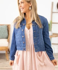 Lovely Melody Blush Button Up Drop Waist Dress With Pockets Dresses