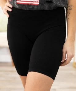 Alba Apparel Black Bike Shorts Bottoms