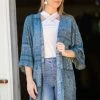P & Rose Teal Paisley Patchwork Print Kimono