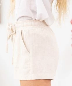 Staccato Oatmeal Elastic Waist Pull On Shorts 9 Staccato Oatmeal Elastic Waist Pull On Shorts