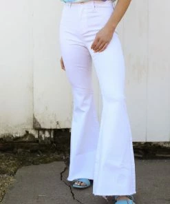 Hammer Collection White High Rise Flare Jeans Bottoms