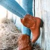 Fortune Dynamic Cognac Point Toe Western Bootie Shoes