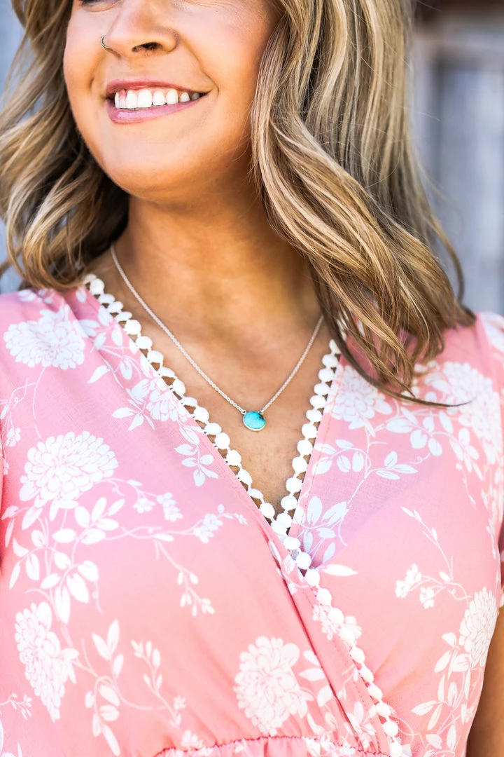 Lovely Melody Dresses Coral Floral Print Surplice Top Midi Dress 6 Lovely Melody Dresses Coral Floral Print Surplice Top Midi Dress