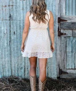 Supreme Fashion Cream Animal Print Elastic Waist Dress 10 Supreme Fashion Cream Animal Print Elastic Waist Dress