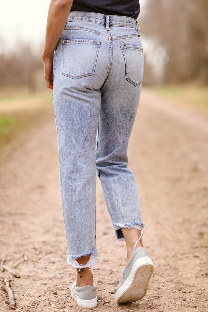 Kancan Bleached High Rise Straight Leg Jeans 5 Kancan Bleached High Rise Straight Leg Jeans