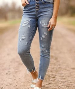 Judy Blue Jeans Judy Blue High Waist Button Fly Skinny Jeans Bottoms
