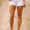 Bottoms YMI White Dream Fit Fray Hem Shorts 2 Bottoms YMI White Dream Fit Fray Hem Shorts