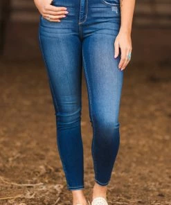 Bottoms Cello Dark Wash Skinny Jeans