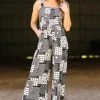 Blue B Black And Ivory Patchwork Print Jumpsuit Dresses