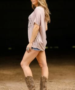 Vision Mocha Bucking Bronco Graphic Tee